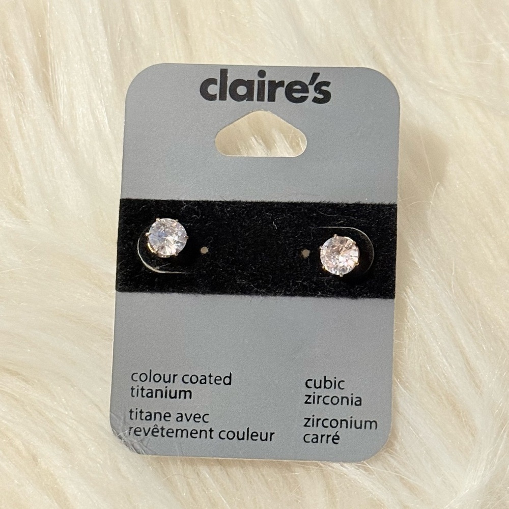 Cubic zirconia new stud earrings #58